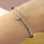 Crystal Cross Friendship String Bracelet, thumbnail 2 of 3