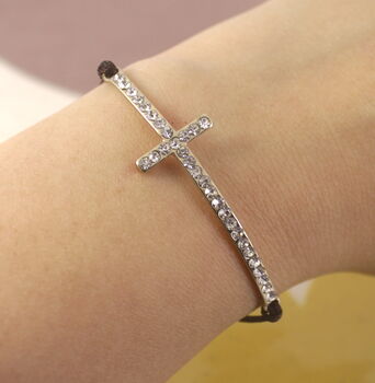 Crystal Cross Friendship String Bracelet, 2 of 3