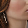 Swarovski Pearl Long Wedding Earrings, thumbnail 2 of 3