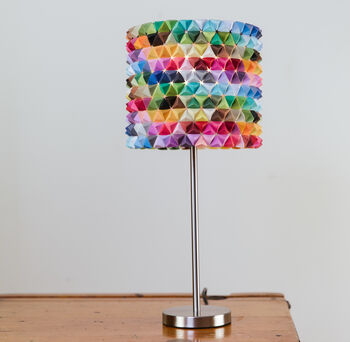 Colourful Rainbow Folded Paper Table Lamp, 3 of 4