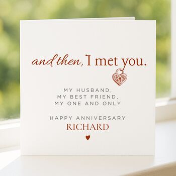 Anniversary Card For Husband, Personalised Card For Him, 3 of 8