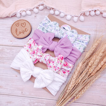 Floral Pastel Bow Headband Bundle, 5 of 7