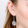 Mandala Style Sterling Silver Earrings, thumbnail 1 of 3