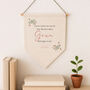 World's Best Grandma Gift, Personalised Wall Hanging Flag For Nanny, thumbnail 6 of 6