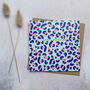 Leopard Print Birthday Card Blue And Blush Pink, thumbnail 1 of 4