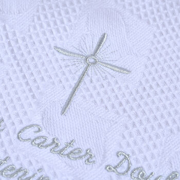 Personalised White Shawl For Christening, 7 of 7