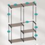 Clothes Wardrobe Hanging Rods Shelves Portable Closet, thumbnail 9 of 11