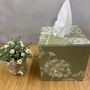 Wooden Tissue Box Cover Olive Parsley, thumbnail 2 of 3
