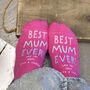 Best Mum Ever Personalised Socks, thumbnail 1 of 2