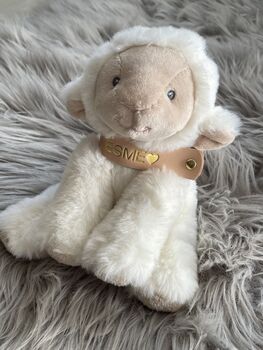 Personalised Huggy Lamb Soft Newborn Toy, 2 of 6
