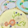 Yellow Floral Wreath Embroidery Kit, thumbnail 5 of 9
