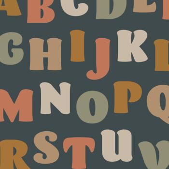 Scandi Abc Alphabet In Neutrals For Nursery, 9 of 10