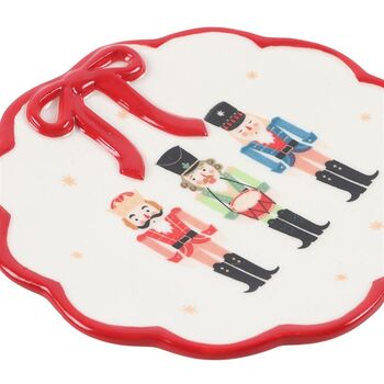 Nutcracker Christmas Trinket Dish With Bow, 4 of 4