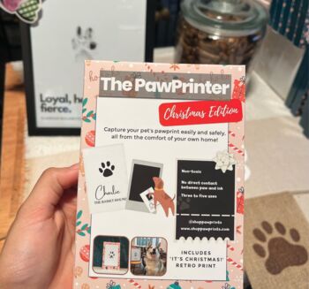 Pet Paw Print Christmas Kit With Christmas Themed Card, 6 of 8