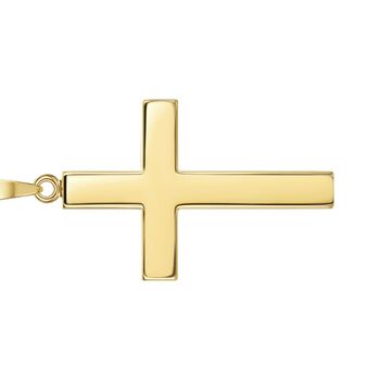 Personalised Men's Large Plain Cross Pendant With Curb Chain, 6 of 6
