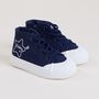 Personalised Navy Star High Top Trainers, thumbnail 1 of 4