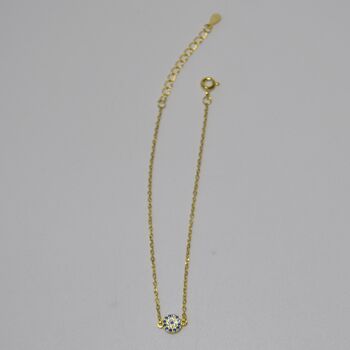 Sterling Silver Evil Eye Dainty Bracelet, 4 of 9