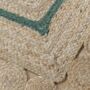 Jute Rug With Green Stripe, thumbnail 2 of 3