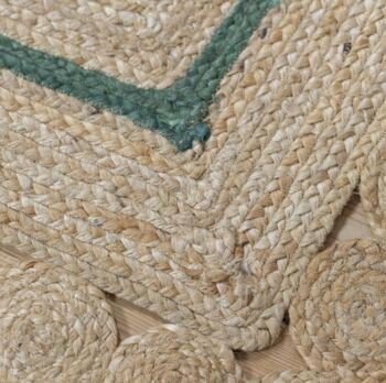 Jute Rug With Green Stripe, 2 of 3