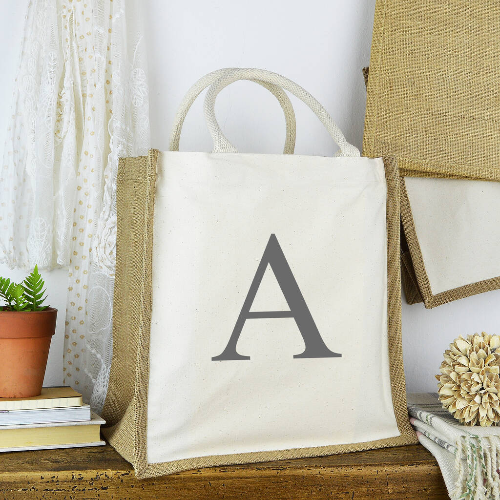 Personalised Alphabet Initial Tote Bag By Andrea Fays ...