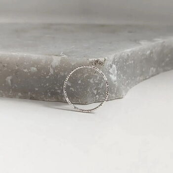 Sterling Silver Faceted Edge Ring, 2 of 8