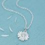 Sterling Silver Daisy Flower Necklace, thumbnail 5 of 9