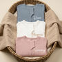 Personalised Baby Zip Sleepsuit, thumbnail 1 of 9