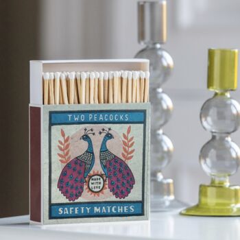 Luxury Boxed Two Peacocks Matches, 3 of 3