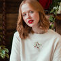Personalised Embroidered Christmas 'Holly' Sweatshirt, thumbnail 2 of 5