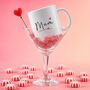 Elegant Script Mum Mug With Red Heart, thumbnail 1 of 4