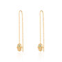 Gold Plated Fatima Hand Threader Earrings, thumbnail 1 of 3