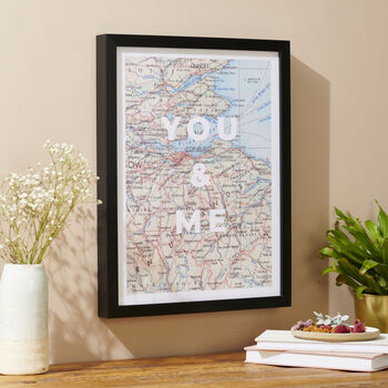 Personalised Vintage Map Special Location Print, 2 of 4