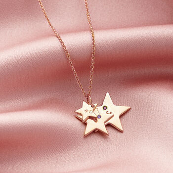 Personalised Birthstone Family Star Necklace, 4 of 12