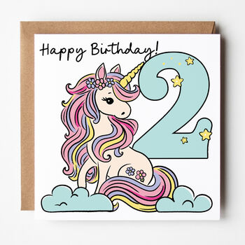 1st,2nd,3rd,4th,5th Unicorn Birthday Card, 2 of 7