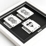 Personalised Mrs And Mrs Wedding Gift Queen Playing Cards Frame, thumbnail 5 of 9