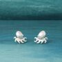 Sterling Silver Octopus Stud Earrings, thumbnail 1 of 5