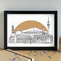 Auckland Skyline Travel Art Print Unframed, thumbnail 1 of 6