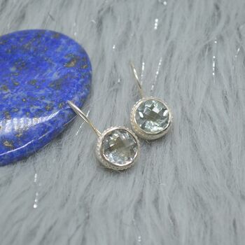 Green Amethyst Silver Earrings: February Birthstone, 7 of 10
