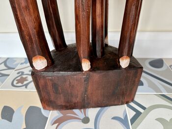 1m Hand Carved Mother And Baby Elephant Ornament, 3 of 10