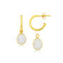 Manhattan Gold Plated And Moonstone Gemstone Earrings, thumbnail 4 of 5