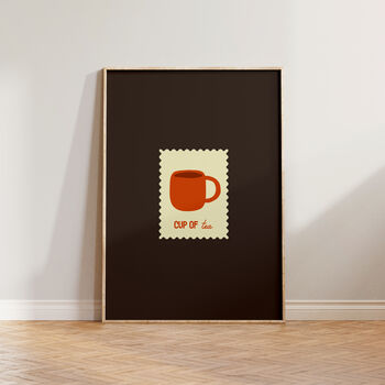 Cup Of Tea Stamp Kitchen Print, 4 of 8