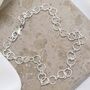 Sterling Silver Shimmer Link Anklet, thumbnail 1 of 6