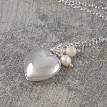 Opening Sterling Silver Heart Locket With Pearls, 5 of 11
