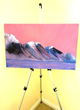 Purple Mountains Original Oil Painting, 4 of 4