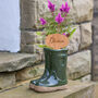 Personalised Forest Green Welly Boots Planter, thumbnail 3 of 10