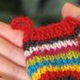 Fair Trade Knitted Striped Hanging Decorations, thumbnail 4 of 10
