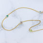 Gold Plated Long Family Birthstone Necklace, thumbnail 2 of 10