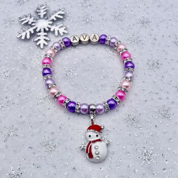 Personalised Christmas Xmas Charm Bracelet, 2 of 11