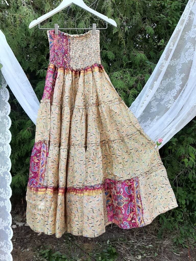 Sari Silk Tiered Skirt/Dress By Patchouli Fair | notonthehighstreet.com