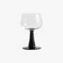 Black Ripple Stemmed Wine Glasses Set Of Four, thumbnail 2 of 8